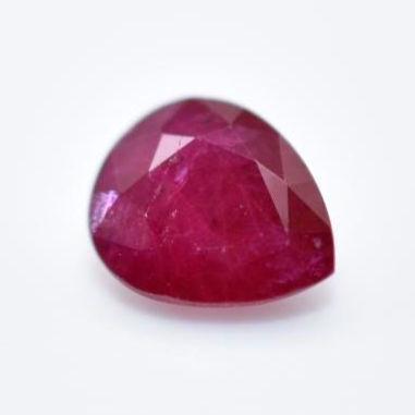 0.72ct Red Ruby Gemstone - Pear Faceted Ruby from Tanzania - Pear Cut Ruby - Heated Ruby Gemstone - Loose Gems - Heat Treated Ruby