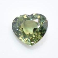 0.63ct Unheated Green Sapphire - Heart Faceted Sapphire from Tanzania - Heart Cut Green Sapphire - Unheated & Untreated - Loose Gemstone