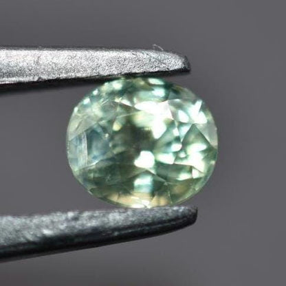 1.45ct Unheated VS Green Sapphire - Oval Faceted Sapphire from Madagascar - Oval Cut Blue Green Sapphire - Unheated & Untreated - Loose Gems