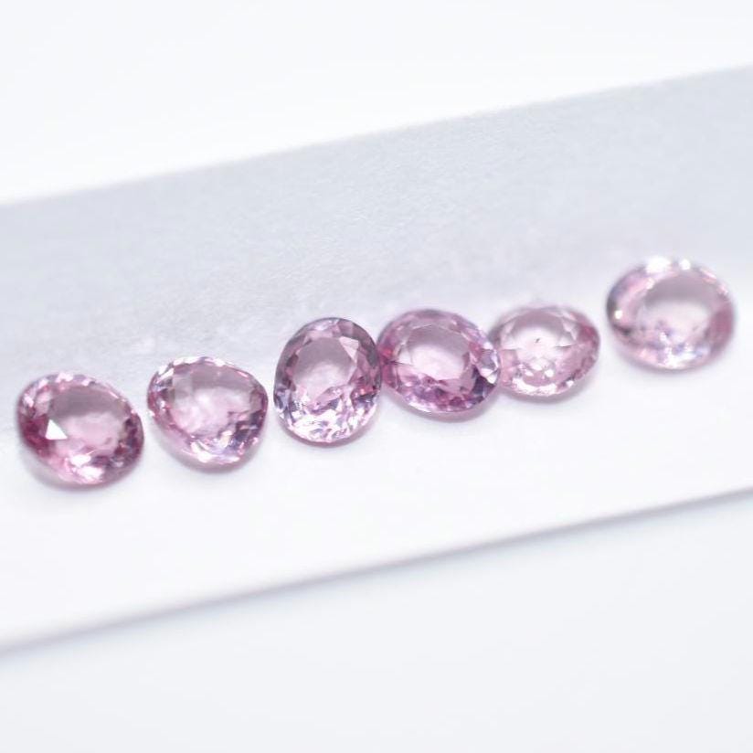 6pc (2.37ct) Lot of Pink Malaia Garnet - Oval Faceted Garnet from Madagascar - Oval Cut Gems - Unheated Malaya Garnet - Loose Gemstones