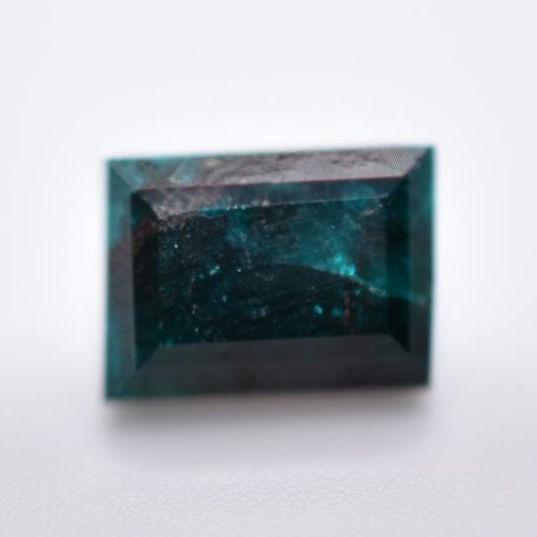 1.42ct Green Dioptase - Baguette Faceted Dioptase from Namibia - Dioptase Gem - Untreated Dioptase - Natural Green Dioptase - Loose Gem