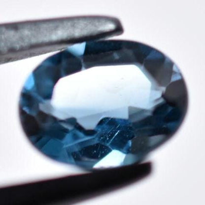 1.48ct London Blue Topaz - Oval Faceted Topaz from Brazil - Blue Topaz Gemstone - Irradiated Blue Topaz - Loose Gemstones