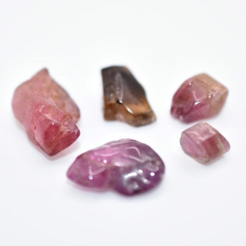 23ct Pink Tourmaline Lot - Polished Watermelon Tourmaline - Brazil - Polished Tourmaline Gemstone - Loose Gems