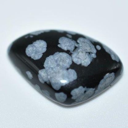 15ct Snowflake Obsidian Cabochon - Obsidian Cabochon from India - Natural Snowflake Obsidian - Loose Cabochon for Jewelry