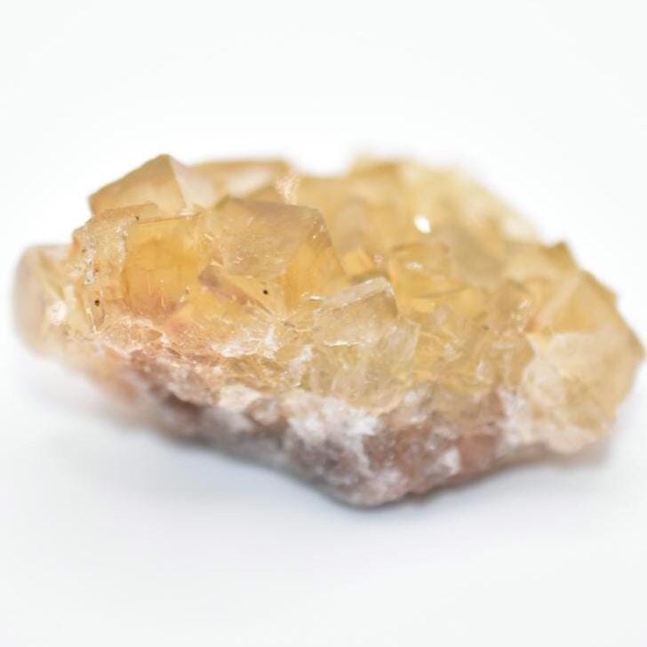 25g Spanish Fluorite - Yellow Fluorite from Moscona Mine, Asturias, Spain - Natural Yellow Fluorite - Raw Cubic Fluorite - Mineral Specimen