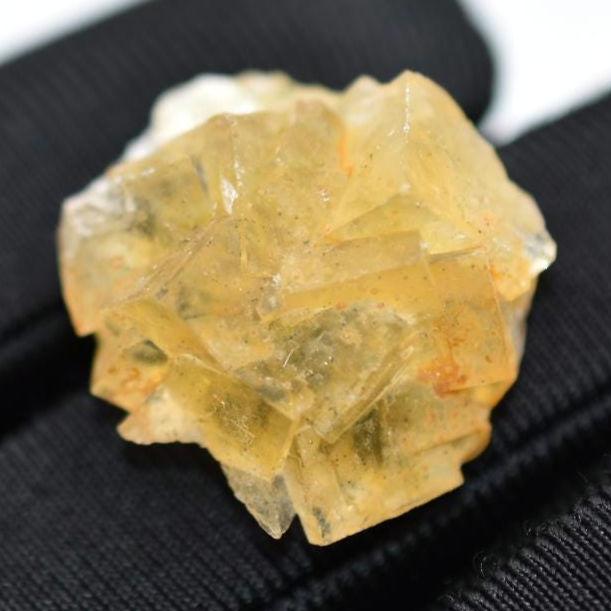 6g Spanish Fluorite - Yellow Fluorite from Moscona Mine, Asturias, Spain - Natural Yellow Fluorite - Raw Cubic Fluorite - Mineral Specimen