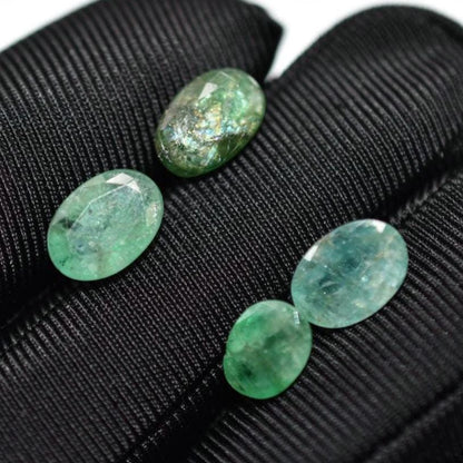 7.20ct Lot of Faceted Green Emeralds - Zambia