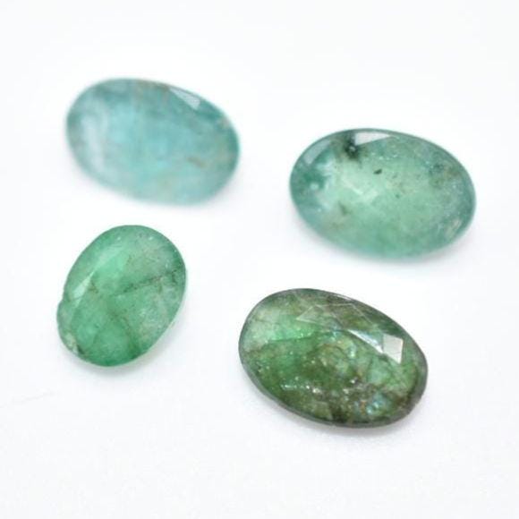 7.20ct Lot of Faceted Green Emeralds - Zambia