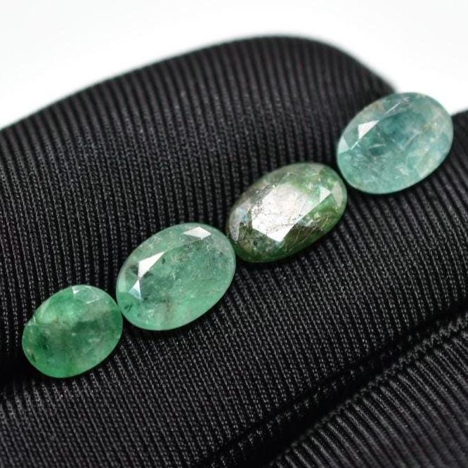 7.20ct Lot of Faceted Green Emeralds - Zambia