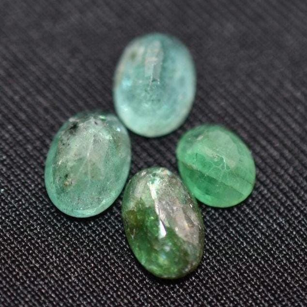 7.20ct Lot of Faceted Green Emeralds - Zambia