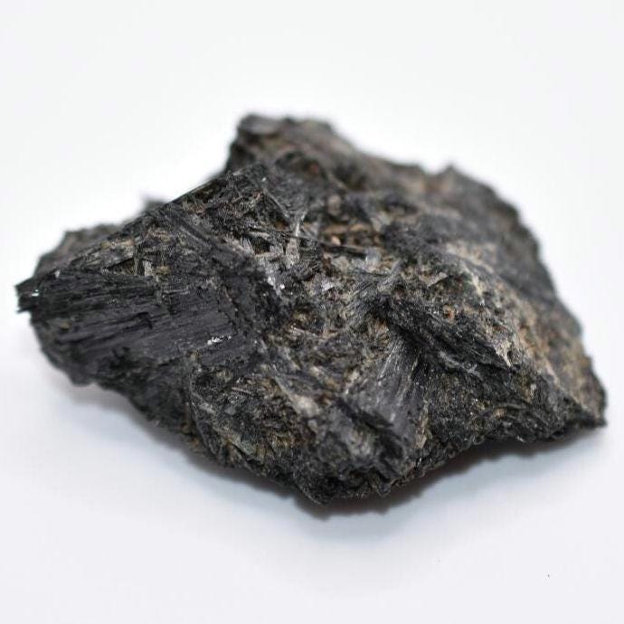 34g Black Tourmaline from Morocco - Raw Black Tourmaline Crystal - Black Tourmaline Mineral Specimen from Imilchil, Morocco