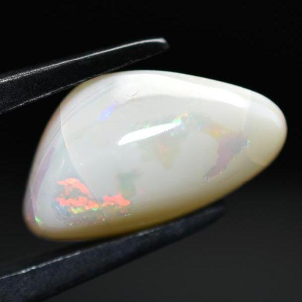 4.20ct Opal from Australia - Flashy Australian Opal - Old Collection - Polished Opal Cabochon - White Opal with Colour Flash - Loose Opal