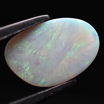 1.76ct Opal from Lightning Ridge, Australia - Flashy Australian Opal - Polished Opal Cabochon - White Opal with Colour Flash - Loose Opal