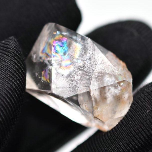 9.63g Rainbow Herkimer Quartz Crystal - Treasure Mountain Mine, New York - Natural Herkimer Diamond Mineral - Natural Crystal Specimen