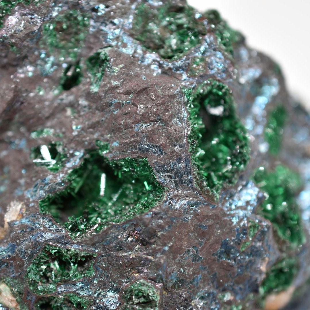 225g High Quality Brochantite - Bou Azzer, Morocco - Brochantite Mineral Specimen - Brochantite in Matrix - Green Brochantite Crystal