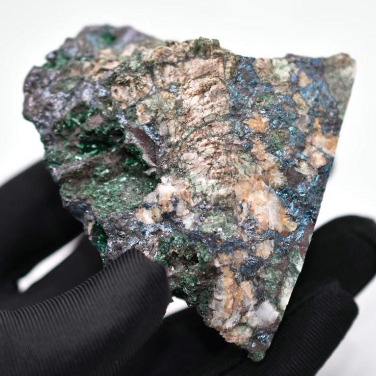 225g High Quality Brochantite - Bou Azzer, Morocco - Brochantite Mineral Specimen - Brochantite in Matrix - Green Brochantite Crystal