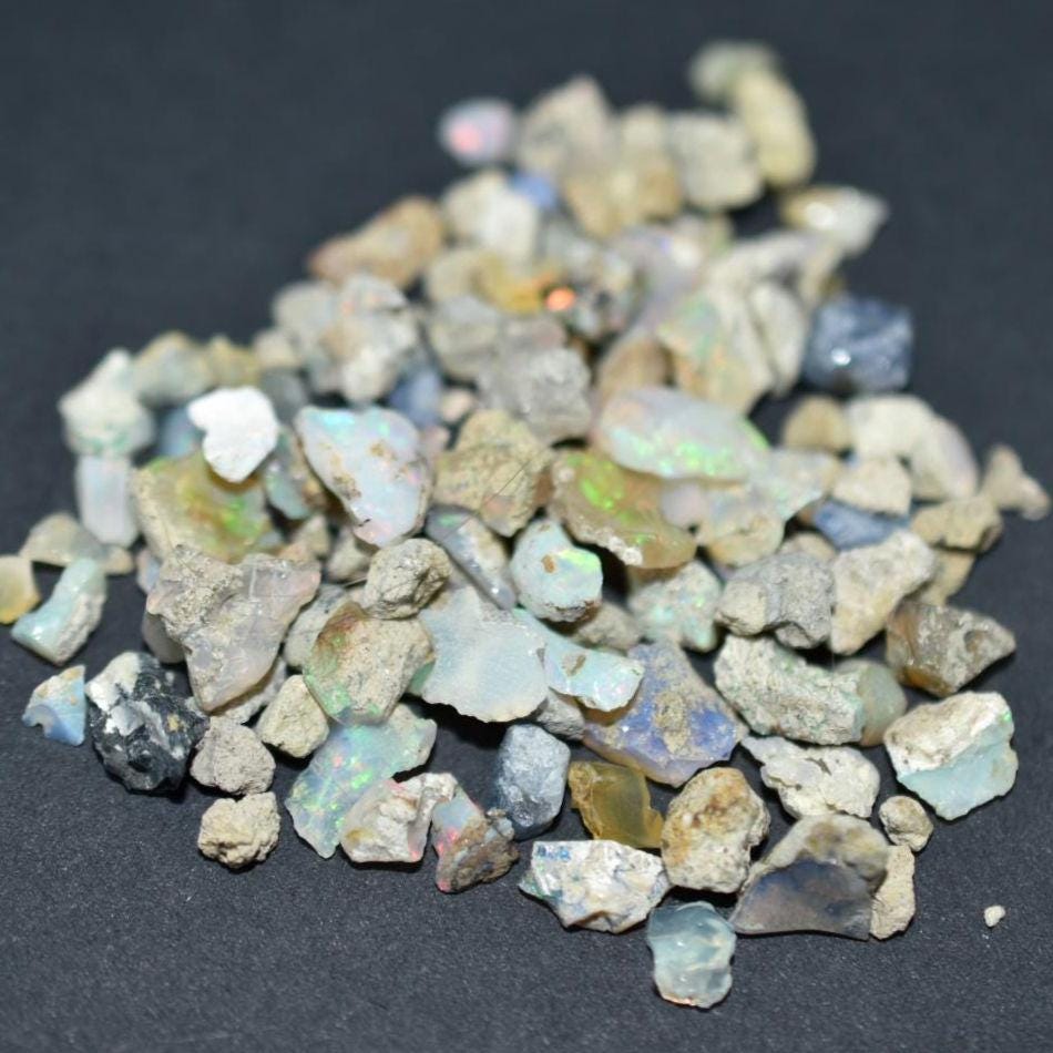 43ct Rough Opal Lot - Ethiopian Opals - Raw Uncut Opals - Natural Opal Gemstone Lot - Loose Gems - Rough Gemstones - Flashy Opal Lot