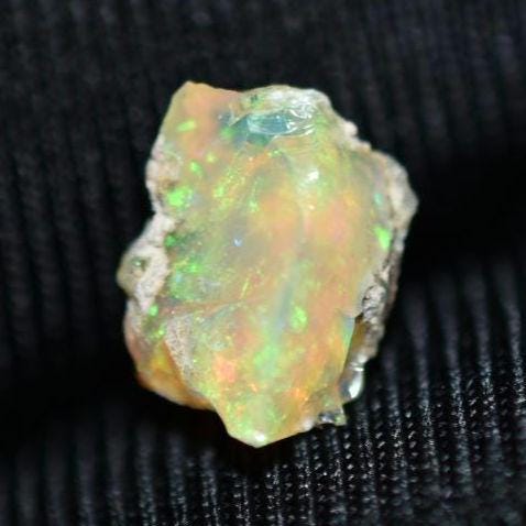 1.10ct Rough Opal Gemstone - Ethiopian Opal - Raw Uncut Opal - Natural Opal Gemstone - Loose Gems - Rough Gemstones - Flashy Opal Gem