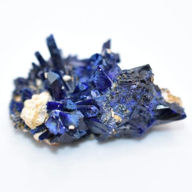 9.04g Crystallized Azurite - Kerrouchen, Morocco - Blue Azurite Specimen - High Quality Blue Azurite - Azurite Mineral Specimen