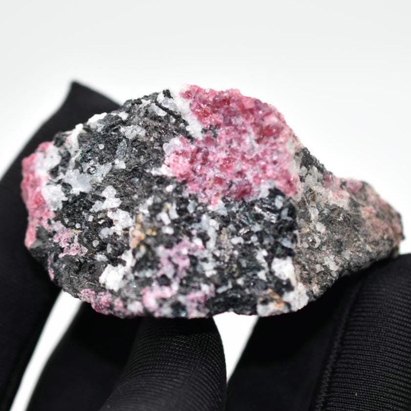 73g Eudialyte Mineral Specimen - Eudialyte Crystal - Pink Eudialyte from Kipawa Region, Quebec - Rough Eudialyte Mineral - Canadian Mineral