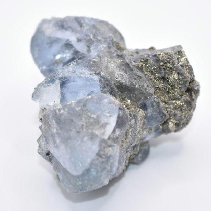 298g Blue Fluorite with Pyrite - Fujian, China