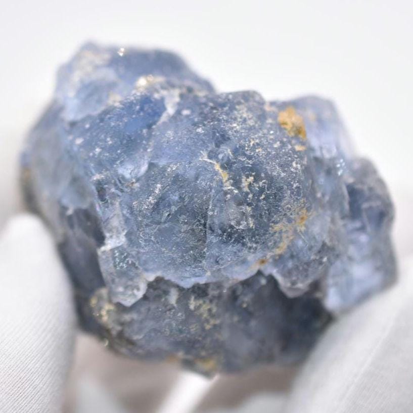 174g Blue Fluorite with Pyrite - Fujian, China