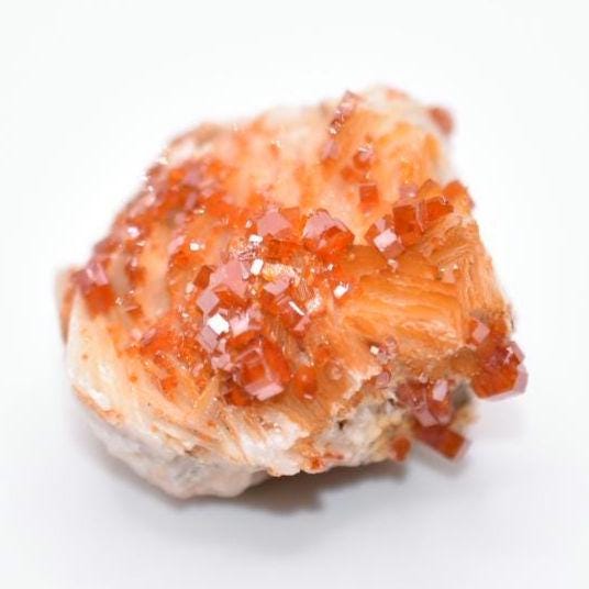 30g Vanadinite with White Barite Mineral