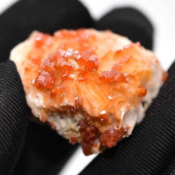 30g Vanadinite with White Barite Mineral