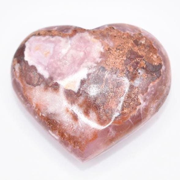 131g Pink Aragonite Heart Palmstone