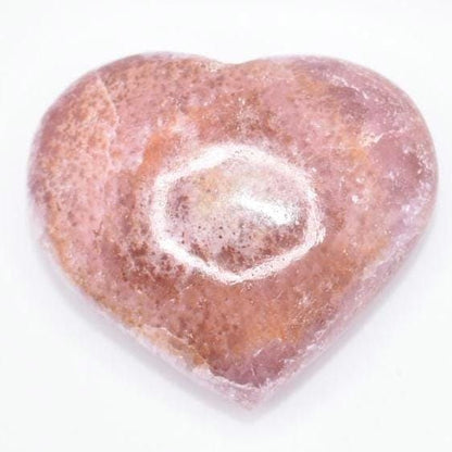 131g Pink Aragonite Heart Palmstone