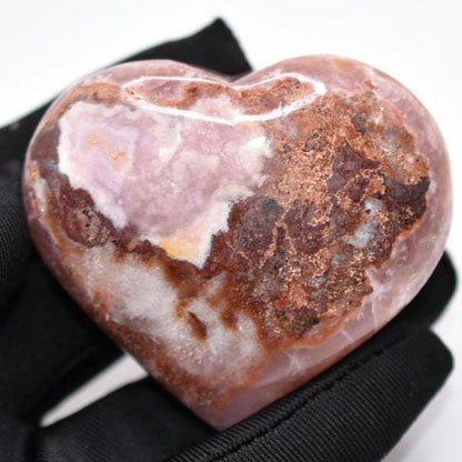 131g Pink Aragonite Heart Palmstone