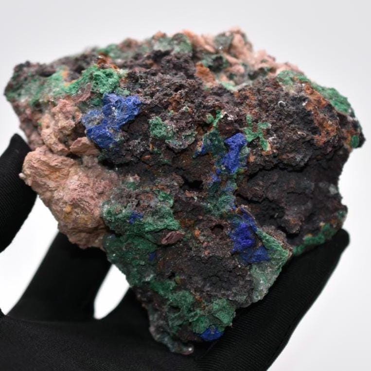 450g Azurite and Malachite with Pink Dolomite