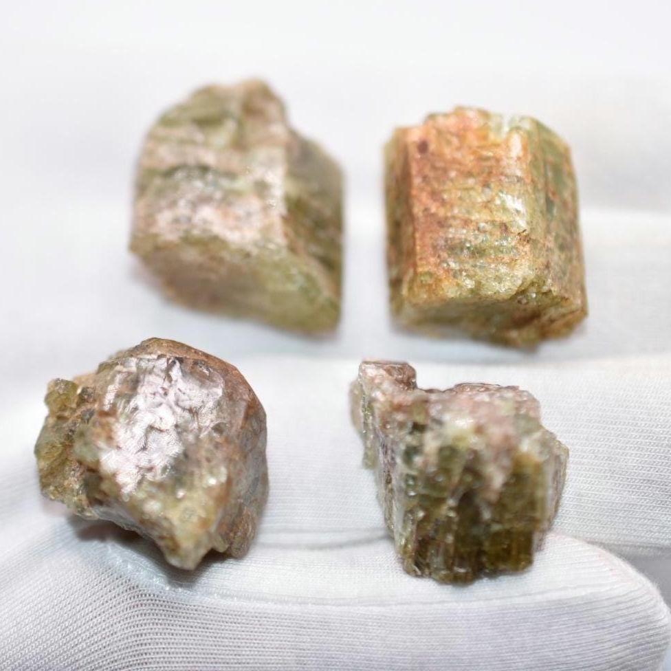 216ct Green Fluorapatite Crystal Lot - Tory Hill, Canada