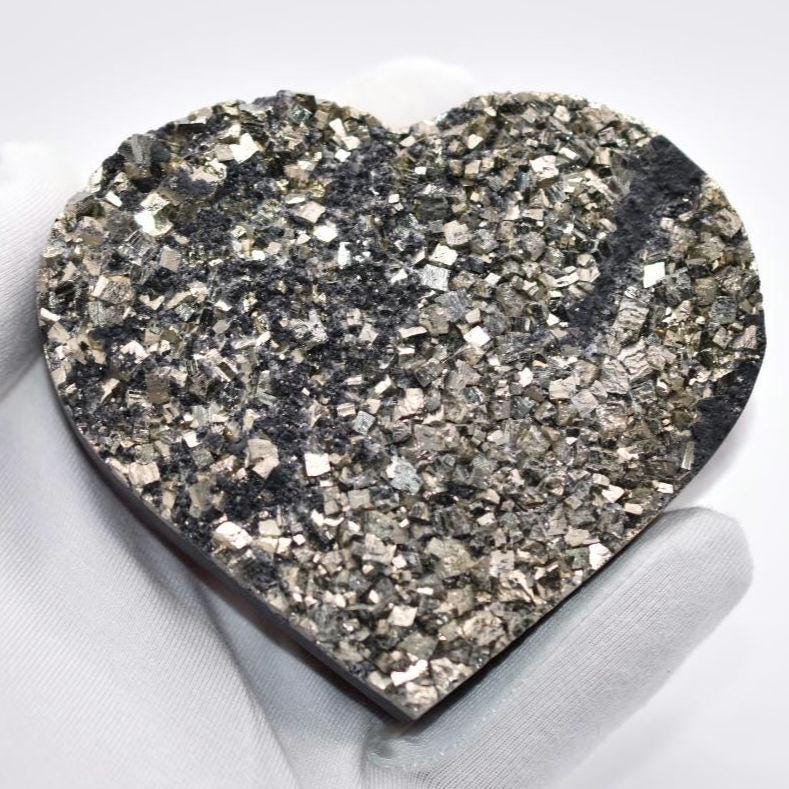 253g Shungite with Pyrite Heart from Brazil