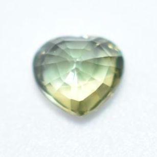 0.63ct Unheated Green Sapphire - Heart Faceted Sapphire from Tanzania - Heart Cut Green Sapphire - Unheated & Untreated - Loose Gemstone