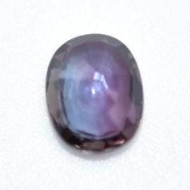 0.85ct Unheated Bicolor Sapphire - VS Oval Faceted Sapphire from Songea, Tanzania - Oval Cut Blue & Purple Sapphire - Unheated Loose Gem