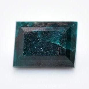 1.42ct Green Dioptase - Baguette Faceted Dioptase from Namibia - Dioptase Gem - Untreated Dioptase - Natural Green Dioptase - Loose Gem