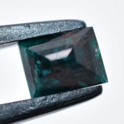 1.42ct Green Dioptase - Baguette Faceted Dioptase from Namibia - Dioptase Gem - Untreated Dioptase - Natural Green Dioptase - Loose Gem