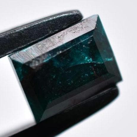 1.42ct Green Dioptase - Baguette Faceted Dioptase from Namibia - Dioptase Gem - Untreated Dioptase - Natural Green Dioptase - Loose Gem