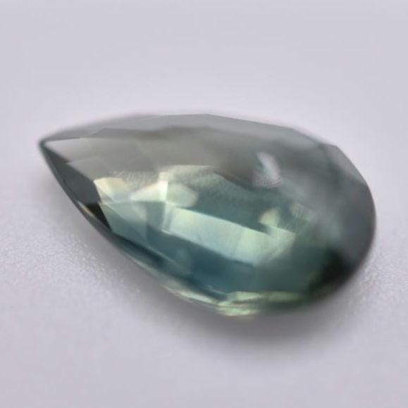 0.68ct Unheated Blue Sapphire - VS Quality Pear Faceted Sapphire from Tanzania - Natural Sapphire - Pear Cut Green Sapphire - Loose Gemstone