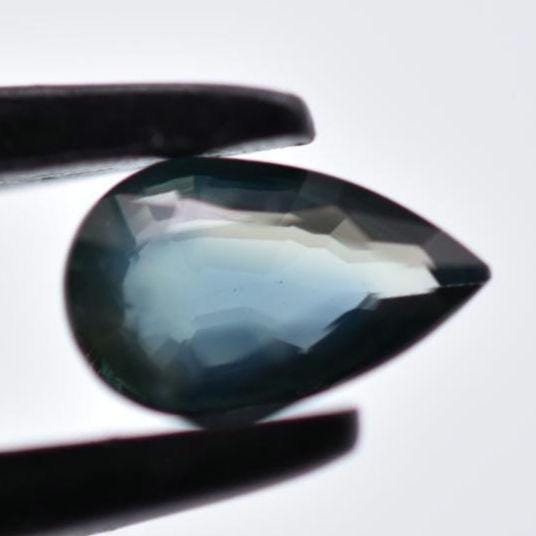 0.68ct Unheated Blue Sapphire - VS Quality Pear Faceted Sapphire from Tanzania - Natural Sapphire - Pear Cut Green Sapphire - Loose Gemstone