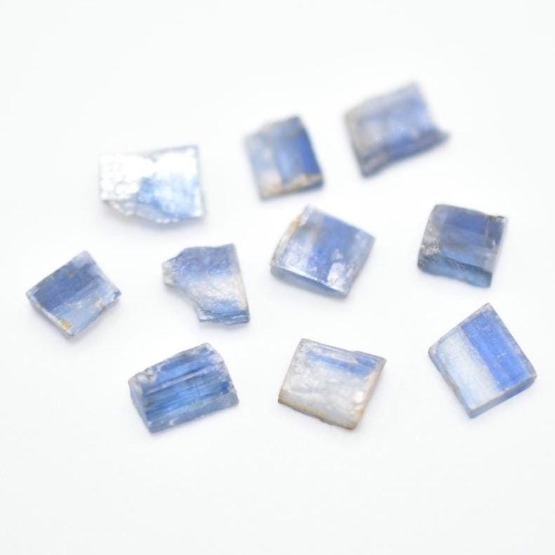 11ct Lot of 10pcs Rough Kyanite - Raw Kyanite Crystals - Natural Blue Kyanite Gemstones - Loose Gems - Natural Blue Kyanite