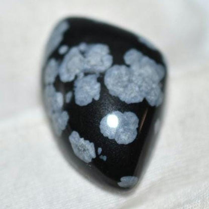 15ct Snowflake Obsidian Cabochon - Obsidian Cabochon from India - Natural Snowflake Obsidian - Loose Cabochon for Jewelry