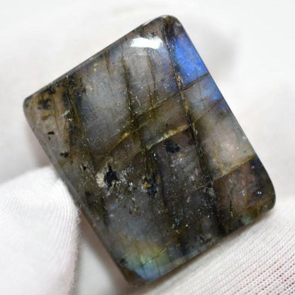 42ct Blue Labradorite Cabochon - Square Labradorite from Madagascar - Natural Labradorite Cabochon - Loose Cabochon for Jewelry