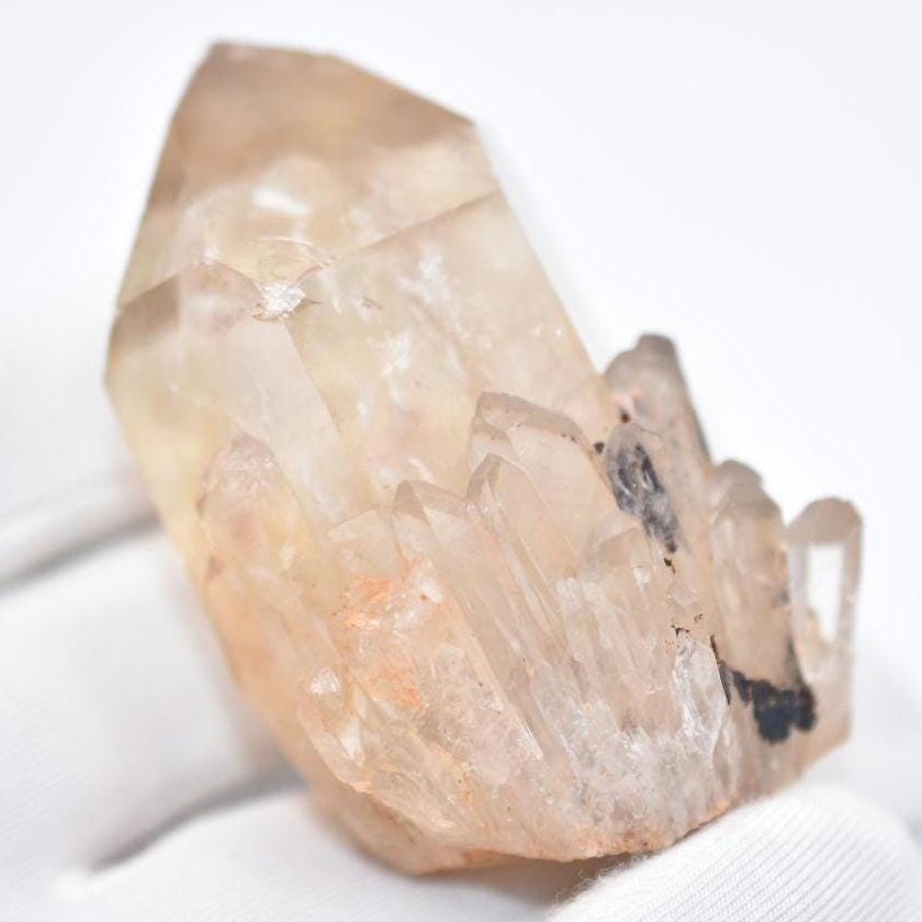 94g Natural Kundalini Citrine - Genuine Unheated Citrine Crystal - Kundalini Quartz Cluster - Luena, Congo - Raw Citrine Point Cluster