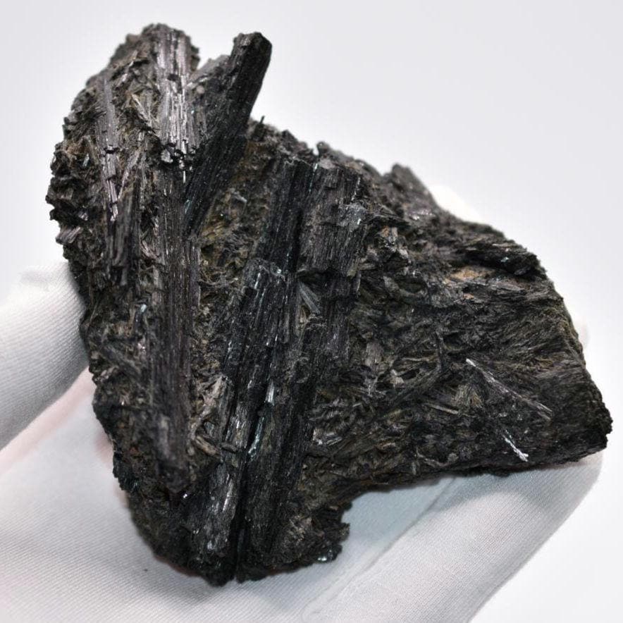 212g Black Tourmaline from Morocco - Raw Black Tourmaline Crystal - Black Tourmaline Mineral Specimen from Imilchil, Morocco