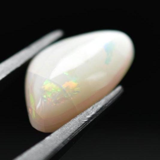 4.20ct Opal from Australia - Flashy Australian Opal - Old Collection - Polished Opal Cabochon - White Opal with Colour Flash - Loose Opal