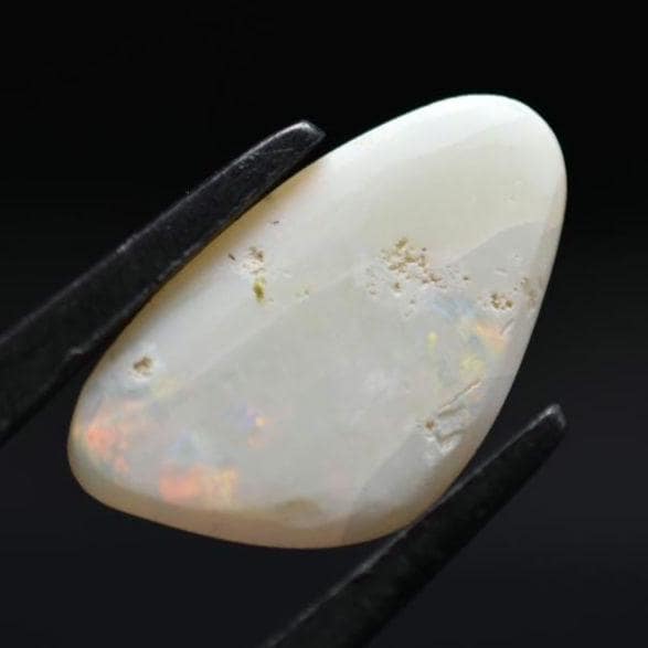 4.20ct Opal from Australia - Flashy Australian Opal - Old Collection - Polished Opal Cabochon - White Opal with Colour Flash - Loose Opal