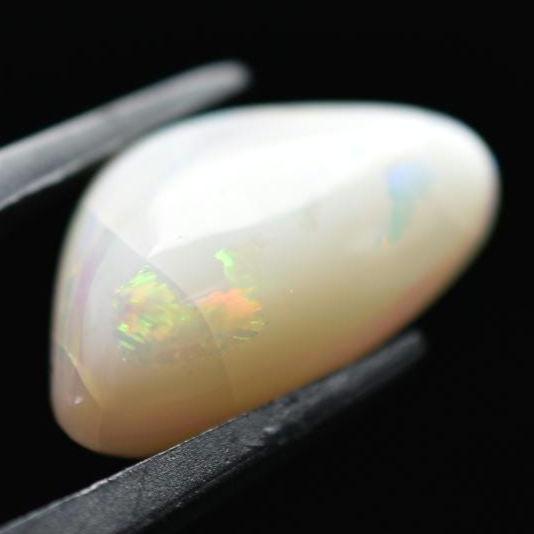 4.20ct Opal from Australia - Flashy Australian Opal - Old Collection - Polished Opal Cabochon - White Opal with Colour Flash - Loose Opal