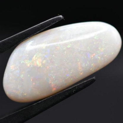 8.95ct Opal from Australia - Flashy Australian Opal - Old Collection - Polished Opal Cabochon - White Opal with Colour Flash - Loose Opal